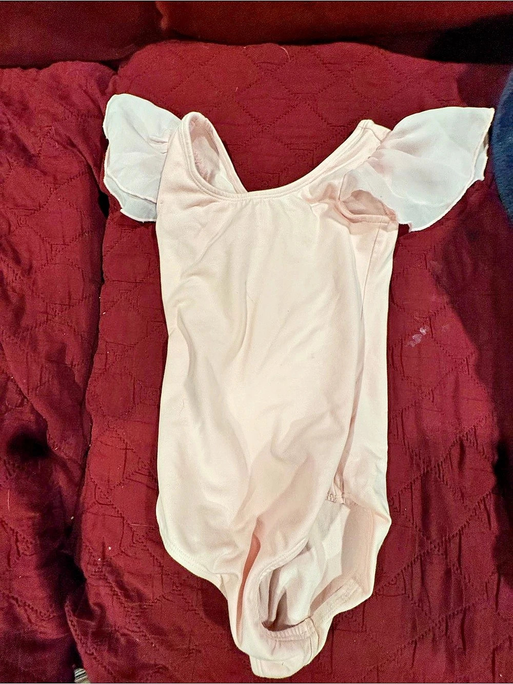 Halloween costume ballerina Cecile Baby Pink Flutter Sleeve Bodysuit girls xs an